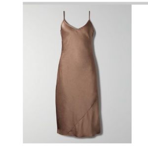 Aritzia Wilfred Only Slip Dress- Size L, Shitake